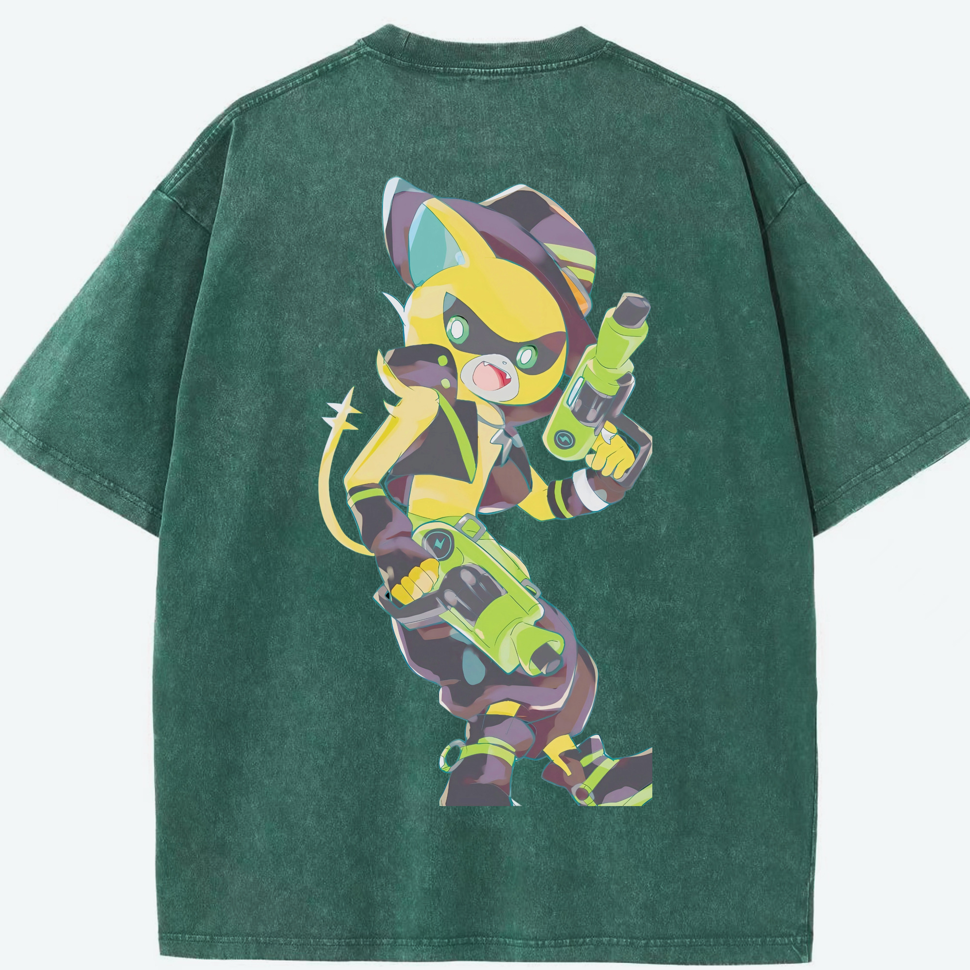 （画像用） 妖怪ウォッチ Yo-kai Watch 綿100% ヴィンテージ風 半袖Tシャツ（背面プリント）